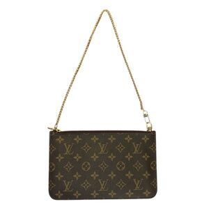 LOUIS VUITTON Brown Monogram Canvas Neverfull MM Pouch